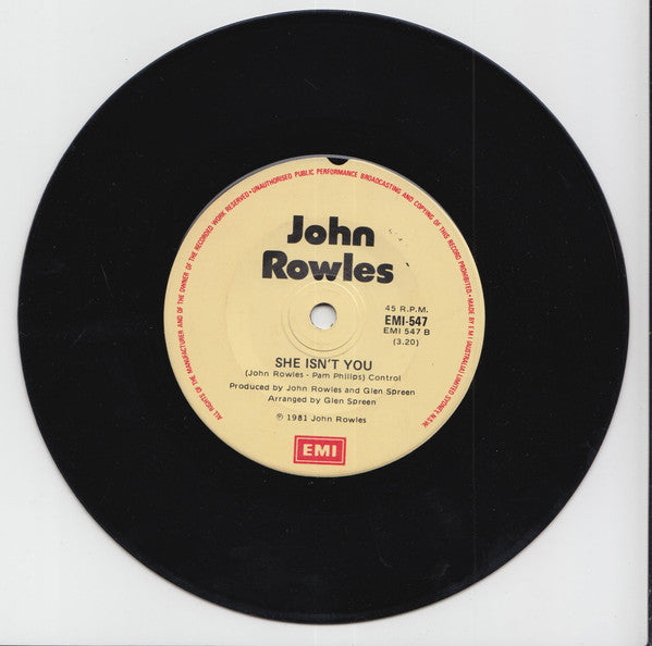 John Rowles : Island In The Sun (7")