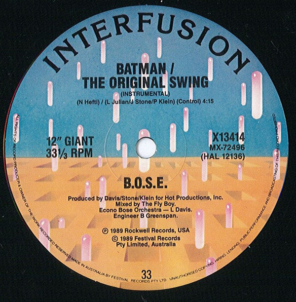B.O.S.E. : Batman / The Original Swing (12")