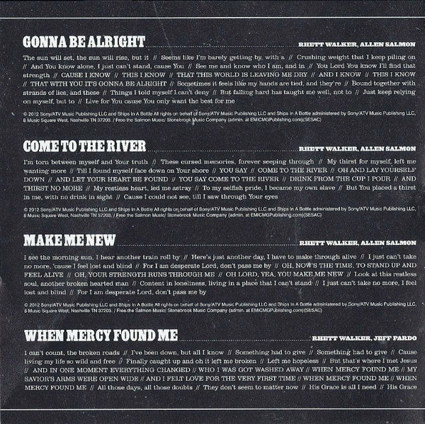 Rhett Walker Band : Come To The River (CD, Album)