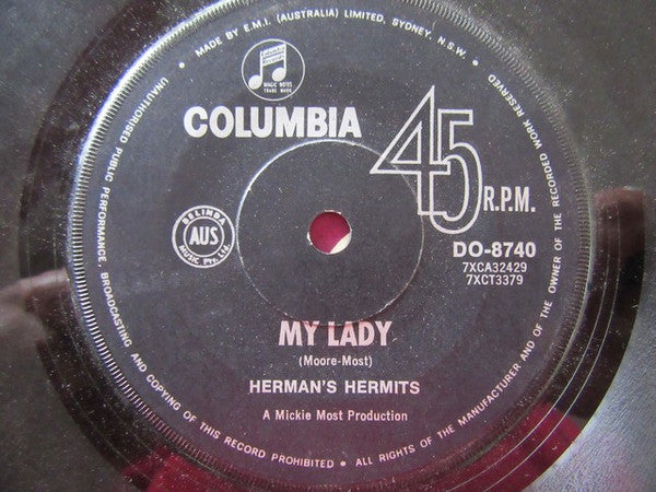 Herman's Hermits : My Sentimental Friend (7", Single, Mono)