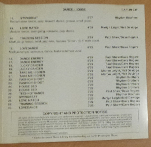 Various : Dance- House (CD, Album)