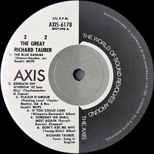 Richard Tauber : The Great Richard Tauber (LP, Comp)