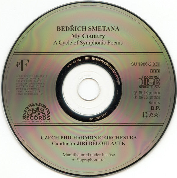Bedřich Smetana, The Czech Philharmonic Orchestra, Jiří Bělohlávek : My Country (CD, Album, RE)