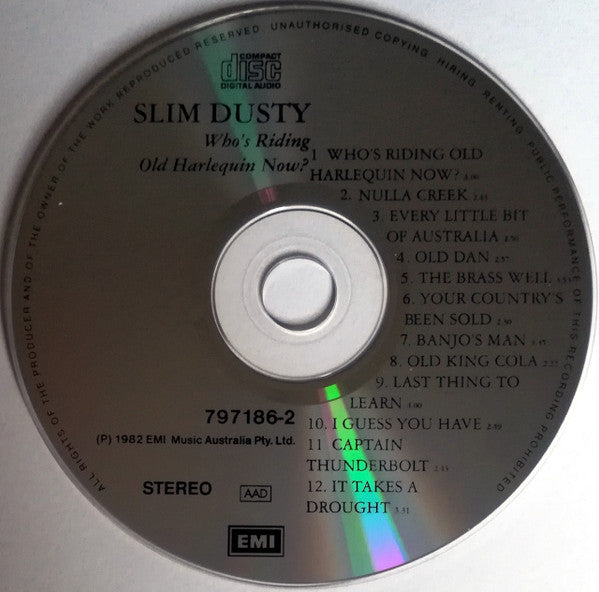 Slim Dusty : Who's Riding Old Harlequin Now (CD, Album, RE)