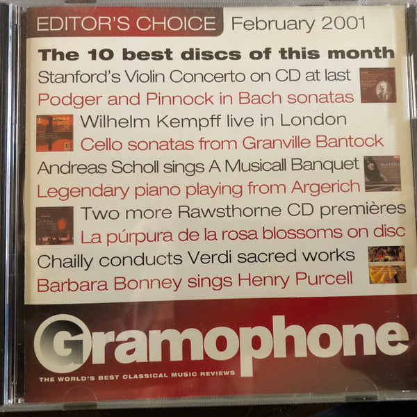 Various : Gramophone Editor's Choice - February 2001 (CD, Promo, Smplr)
