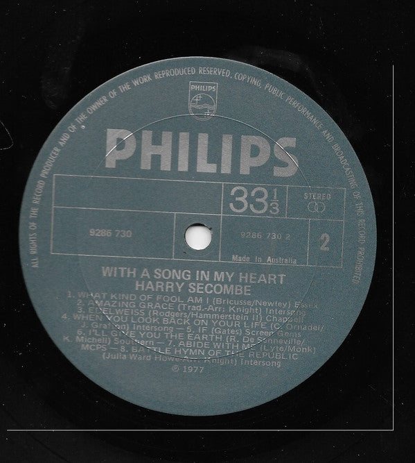 Harry Secombe : With A Song In My Heart (LP, Album, Comp, RE)