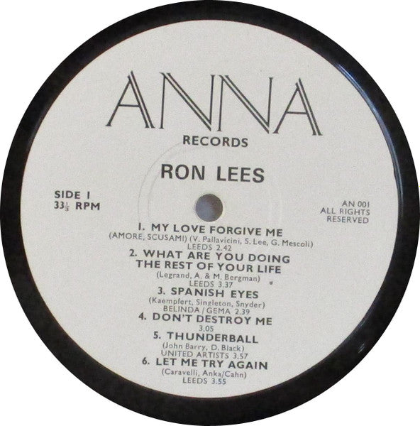 Ron Lees : Ron Lees (LP, Album)