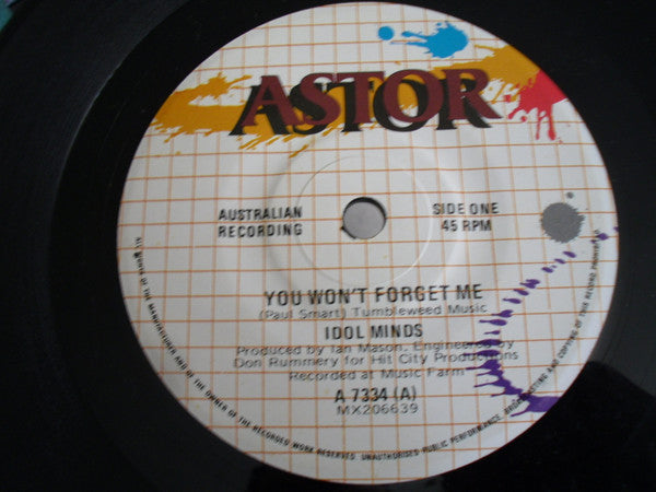 Idol Minds (2) : You Won't Forget Me (7", Single)