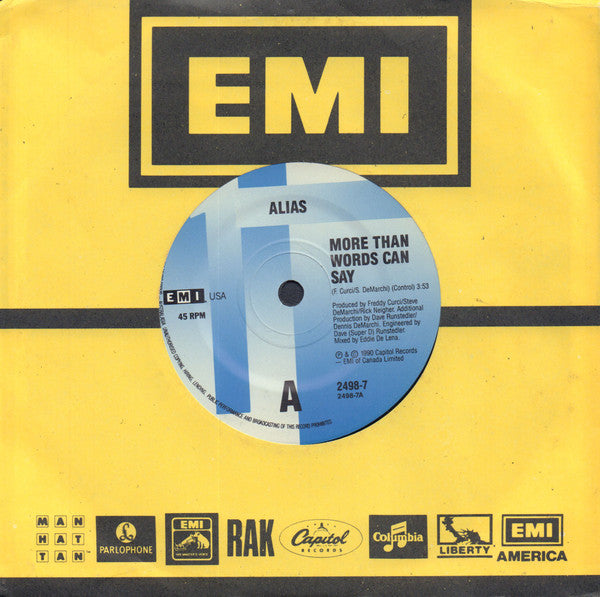 Alias (13) : More Than Words Can Say (7")