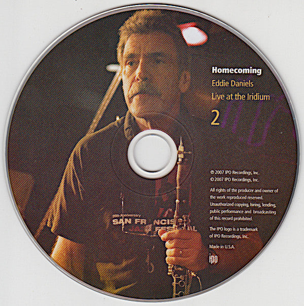 Eddie Daniels : Homecoming: Eddie Daniels Live At The Iridium (2xCD, Album)
