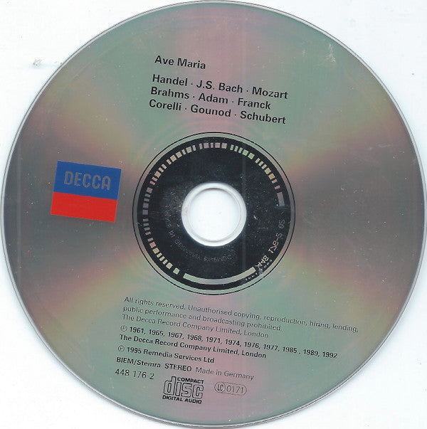 Marilyn Horne, Kiri Te Kanawa, Luciano Pavarotti, Leontyne Price, Frederica von Stade, Joan Sutherland, Renata Tebaldi, Anthony Way : Ave Maria (A Sacred Christmas) (CD, Comp, RM)