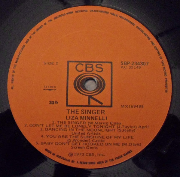Liza Minnelli : The Singer (LP, Album)