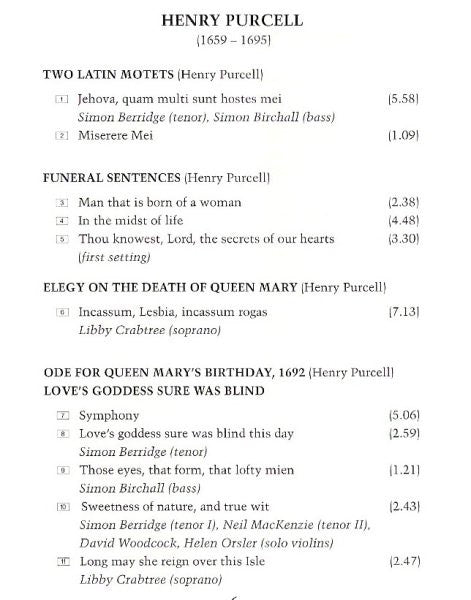 Henry Purcell, The Sixteen, Orchestra Of The Sixteen, Harry Christophers : Love's Goddess Sure Was Blind / The Complete Funeral Music For Queen Mary (CD)