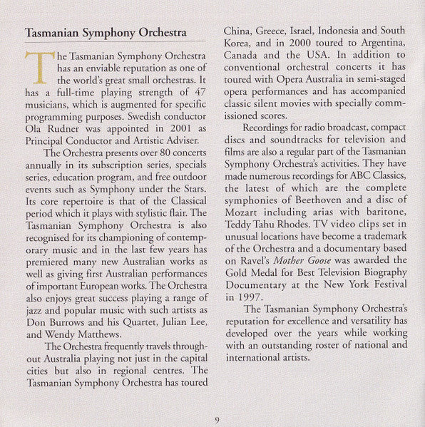 Tasmanian Symphony Orchestra : Sublime Music From A Remarkable Lifetime John Glover (1767-1849) (CD, Comp)