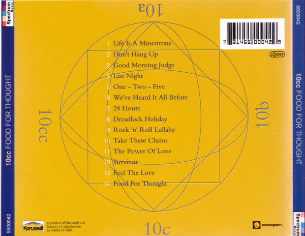 10cc : Food For Thought (CD, Comp)