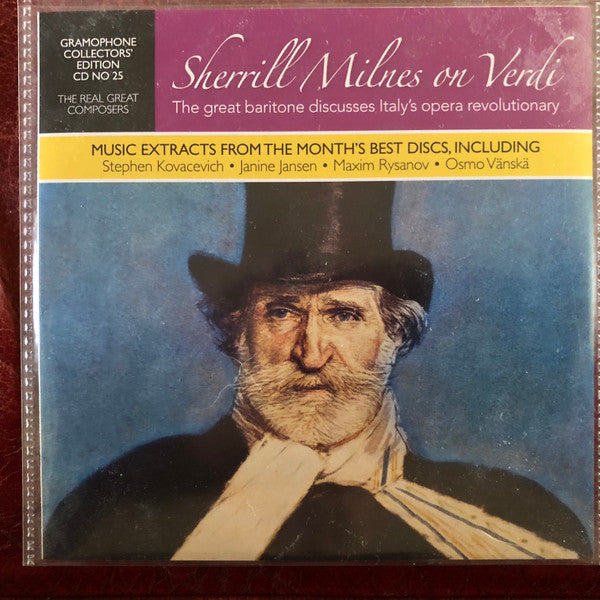 Various : Sherrill Milnes On Verdi - The Great Baritone Discusses Italy's Opera Revolutionary - January 2009 (CD, Promo, Smplr)