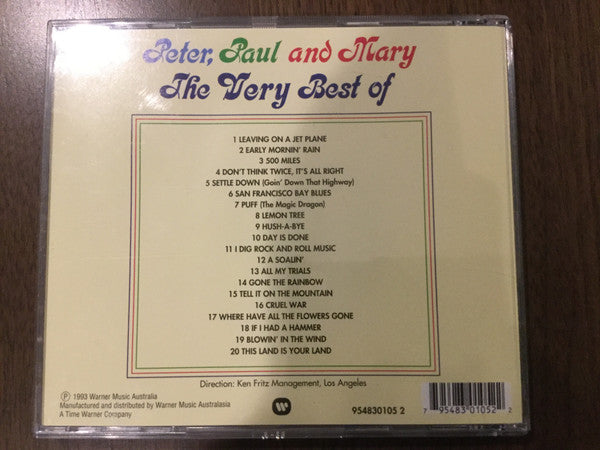 Peter, Paul & Mary : The Very Best Of Peter, Paul And Mary (CD, Comp)