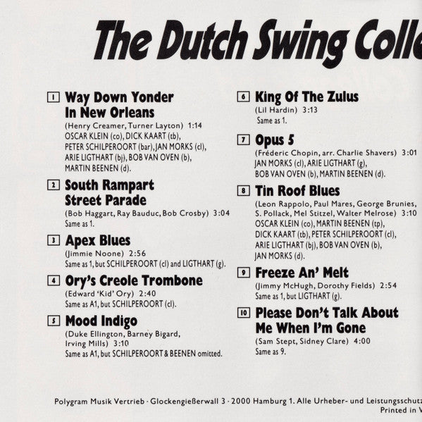 The Dutch Swing College Band : The Best Of Dixieland (Live In 1960) (CD, Album, RE)