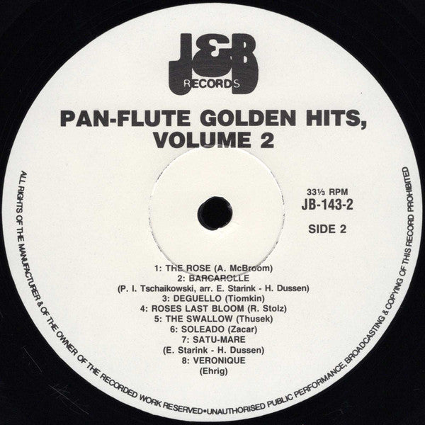 Fred Mann & The Eddy Starr Orchestra, Kurt Kümpel : Pan Flute Golden Hits Vol. 2 (LP, Comp)