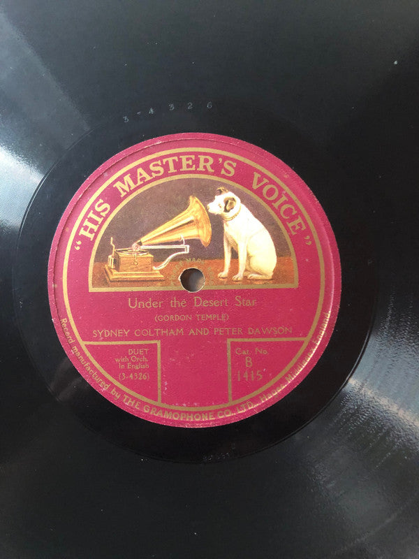 Sydney Coltham And Peter Dawson : Love's Melodie / Under The Desert Star (Shellac, 10")