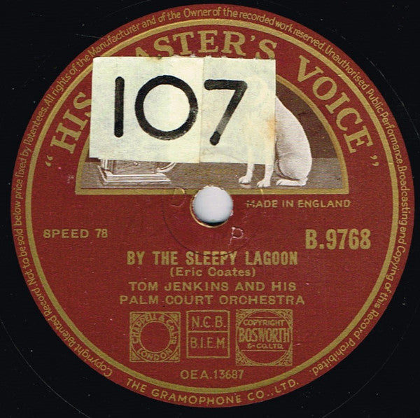 Tom Jenkins And His Palm Court Orchestra : The Laughing Violin / By The Sleepy Lagoon (Shellac, 10")