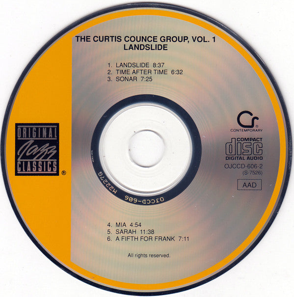 The Curtis Counce Group : Vol 1: Landslide (CD, Album, RE, RM, RP)