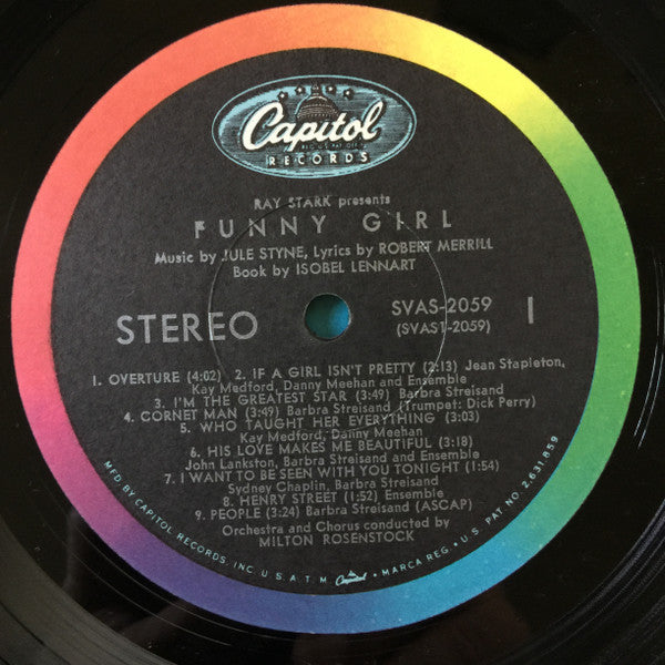 Barbra Streisand • Sydney Chaplin : Funny Girl (Original Broadway Cast) (LP, Album, Scr)