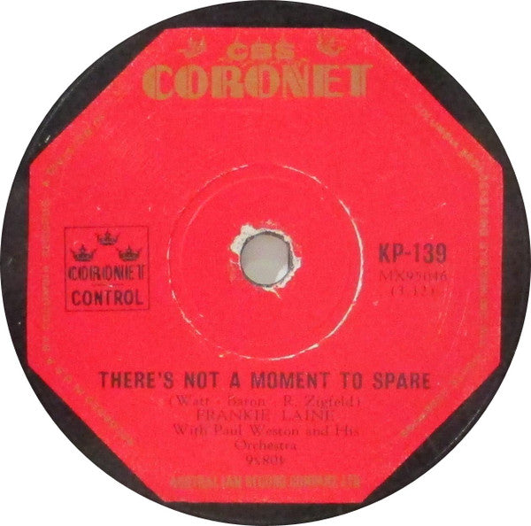 Frankie Laine : Love Is A Golden Ring / There's Not A Moment To Spare (Shellac, 10")