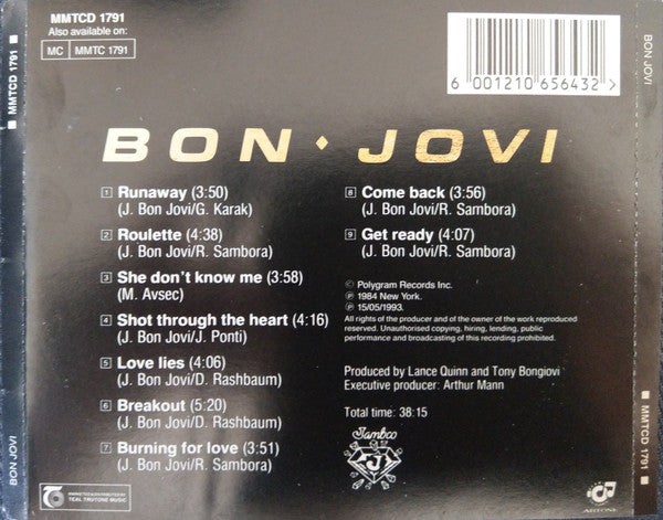 Bon Jovi : Bon Jovi (CD, Album, RE)