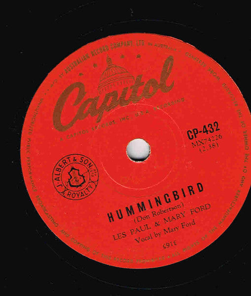Les Paul And Mary Ford* : Hummingbird / Goodbye, My Love (Shellac, 10")