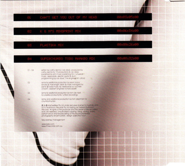 Kylie Minogue : Can't Get You Out Of My Head (CD, Single, CD2)