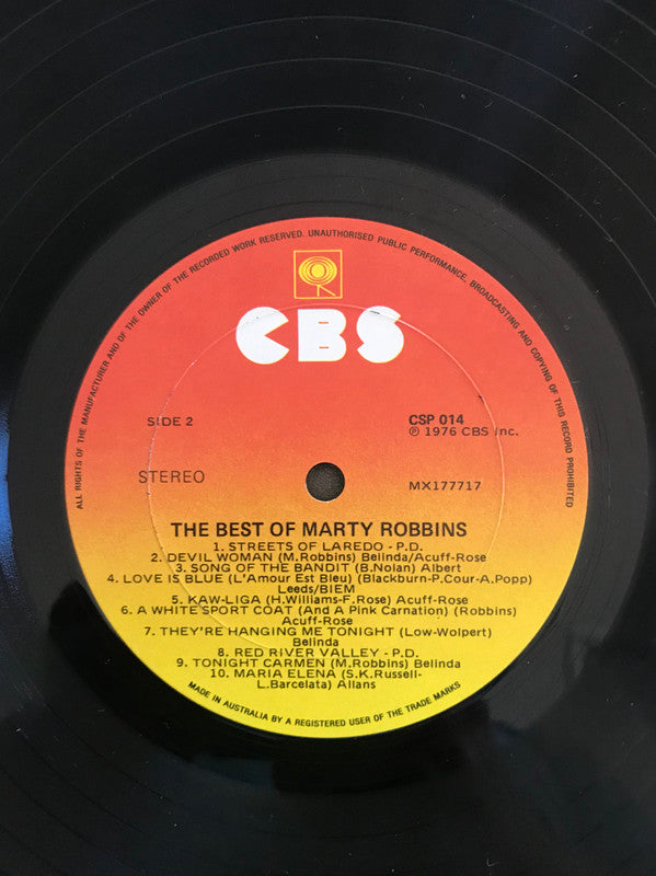Marty Robbins : The Best Of Marty Robbins (LP, Comp)