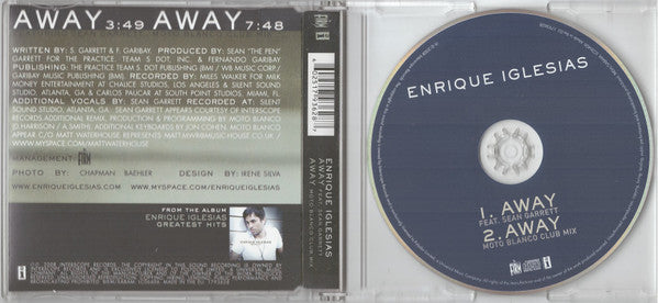 Enrique Iglesias Featuring Sean Garrett : Away (CD, Single)