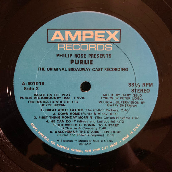 Gary Geld : Purlie (The Original Broadway Cast Recording) (LP, Album, Son)