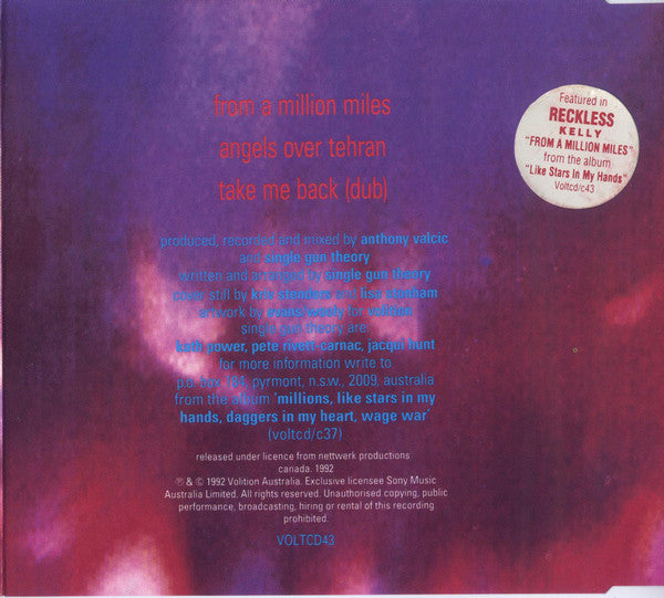 Single Gun Theory : From A Million Miles (CD, Single, RE)