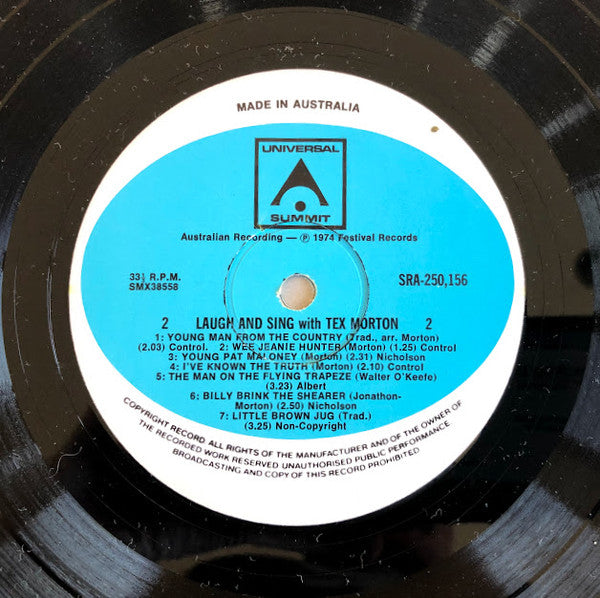 Tex Morton (2) : Laugh And Sing With Tex Morton (LP)
