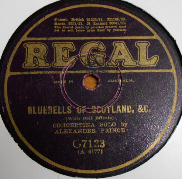 Alexander Prince : Butterfly Polka / Bluebells Of Scotland, &c. (Shellac, 10")