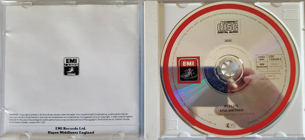 Puccini* : Arias and Duets (CD, Comp, Mono)