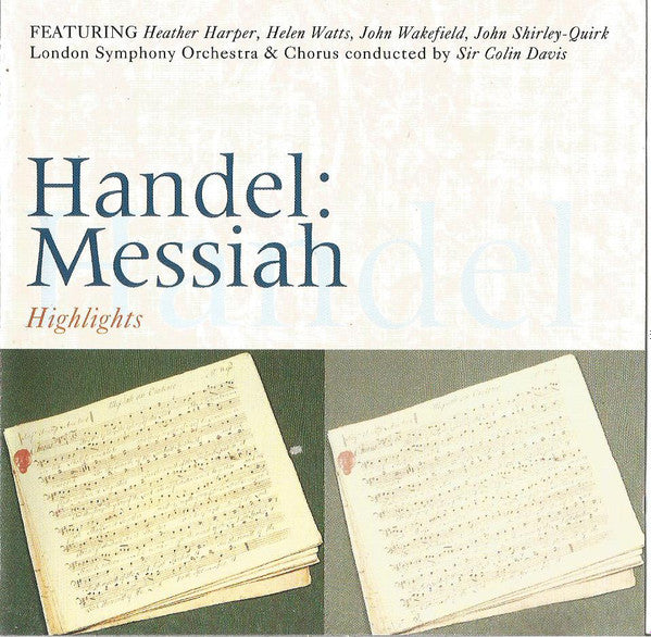 Handel* : Messiah (Highlights) (CD, Album)