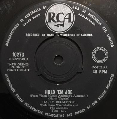 Harry Belafonte : Hold 'Em Joe (7", Single)