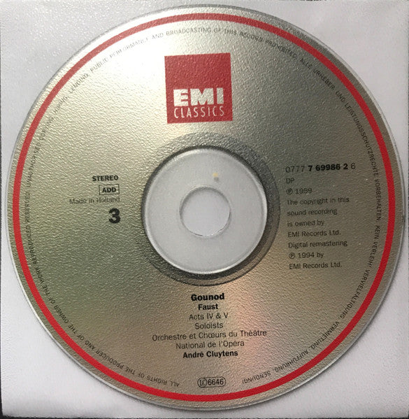 Gounod* / Gedda* • De Los Angeles* • Christoff* • Orchestre Et Chœur Du Théâtre National De L'Opéra* • Cluytens* : Faust (3xCD, Album, RE, RM)