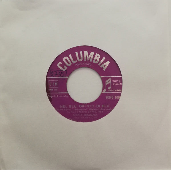 Nicola Arigliano : Nel Blu, Dipinto Di Blu / Fantastica (7")