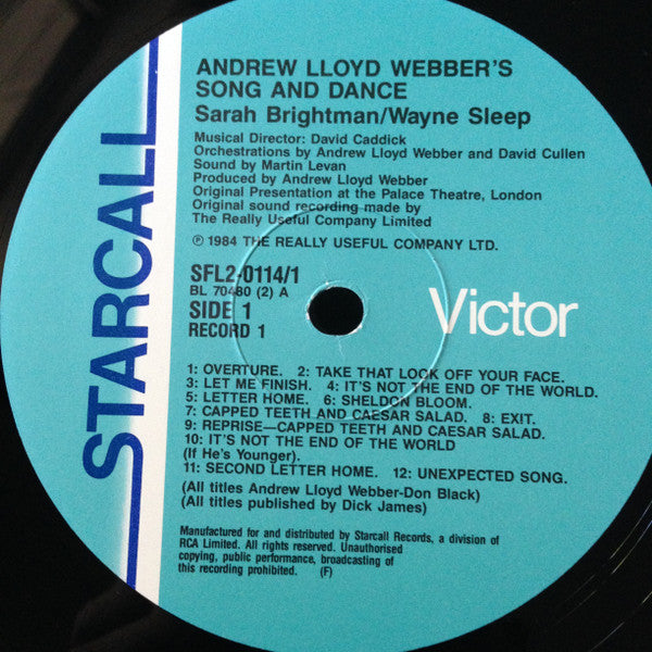 Andrew Lloyd Webber : Song & Dance (2xLP, Album, Gat)