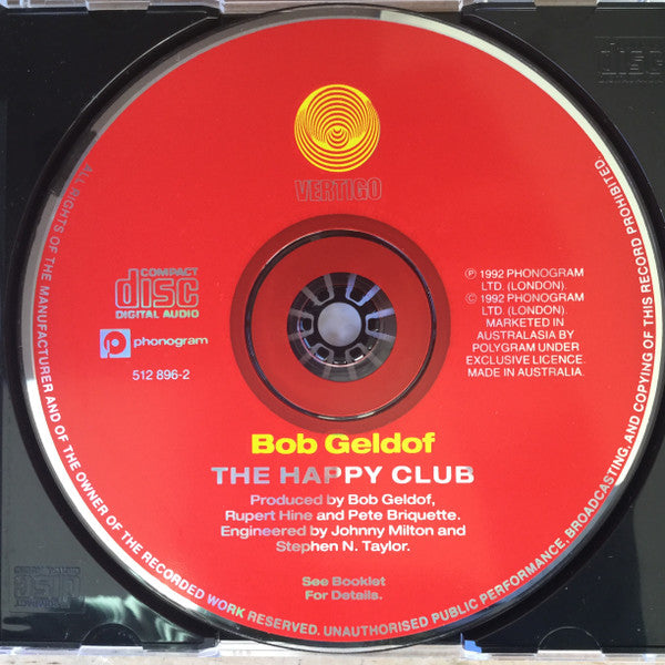 Bob Geldof : The Happy Club (CD, Album)