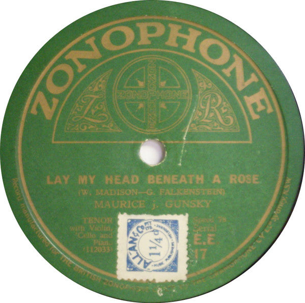 Maurice Gunsky : Why Do I Always Remember ? / Lay My Head Beneath A Rose (Shellac, 10")