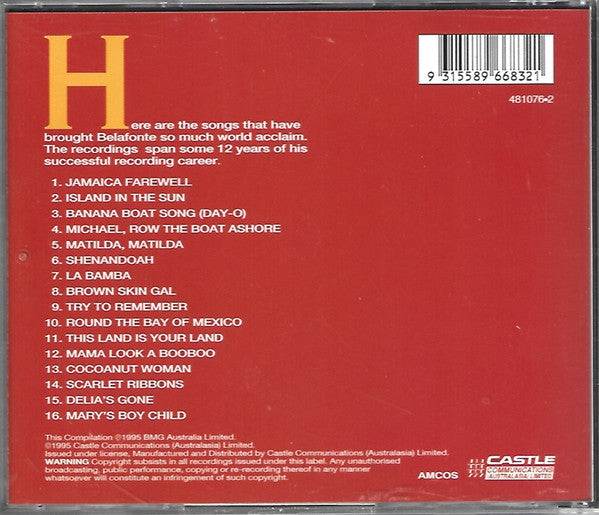 Harry Belafonte : 16 Most Requested Songs (CD, Comp)