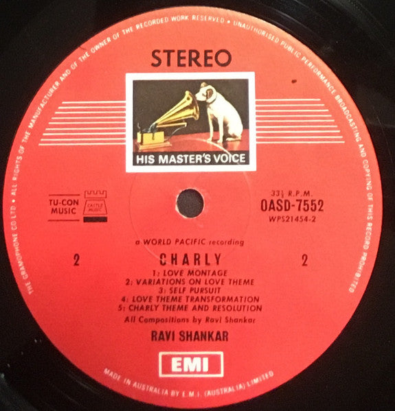 Ravi Shankar : Charly (Original Soundtrack Recording) (LP, Album)
