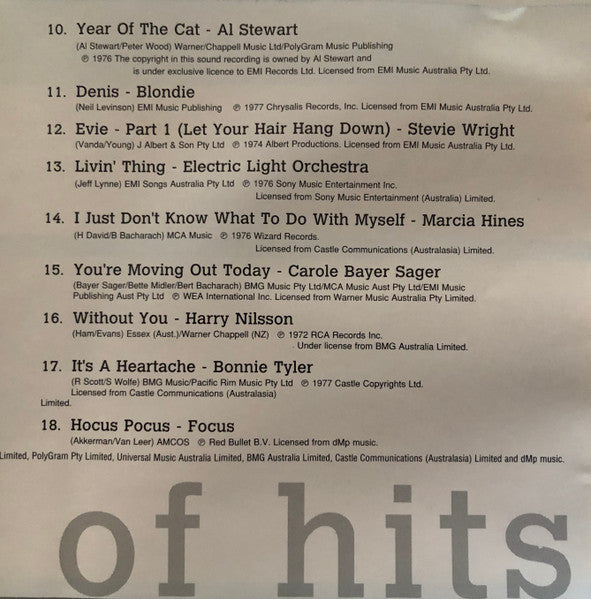 Various : Decade Of Hits Vol 2 More 70's Greatest (CD, Comp)