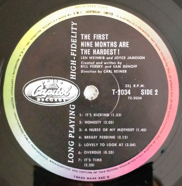Len Weinrib & Joyce Jameson : The First Nine Months Are The Hardest! (LP, Mono)