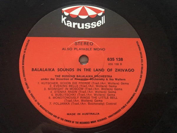 Balalaika-Orchester Alexander Bochensky : Balalaika Klänge Im Lande Schivagos (LP, Album)